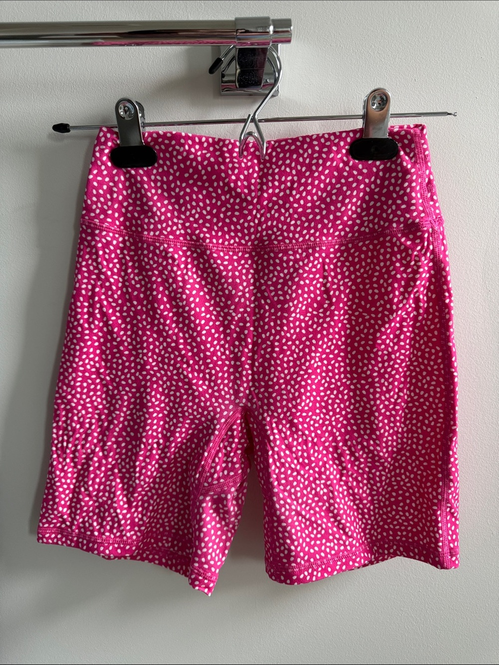 BuffBunny Hot Pink Printed High-Rise Athletic Shorts